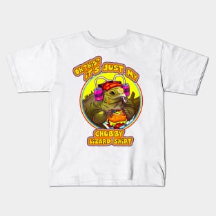 OH THIS ITS JUST MY CHUBBY LIZARD T SHIRT Kids T-Shirt